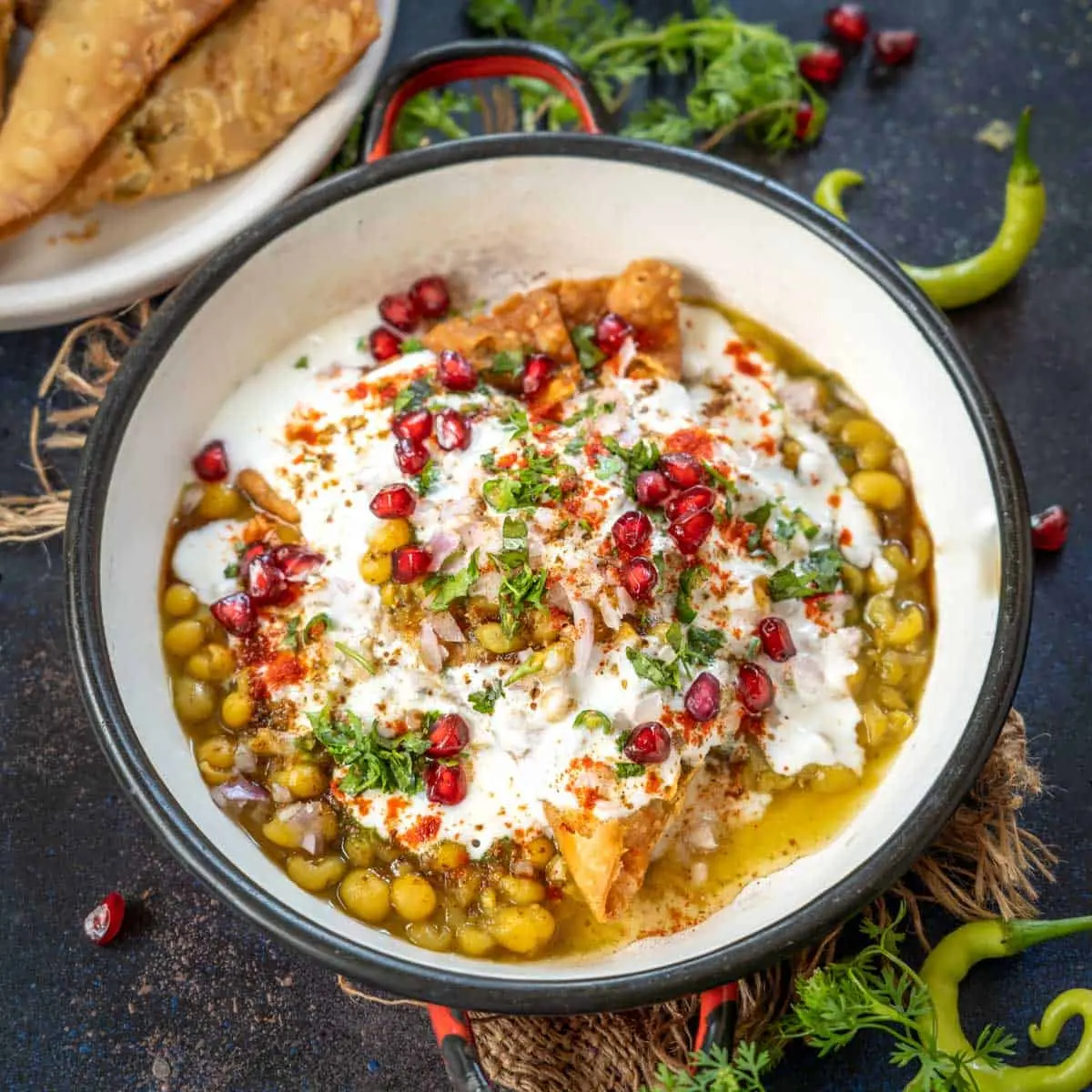 Authentic Samosa Chaat at NOSH Express Chai and Dosa in Edmonton